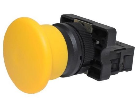 Imagem de BOTAO COGUMELO 40MM AMARELO 22MM 380V 1NA IMPULSO 