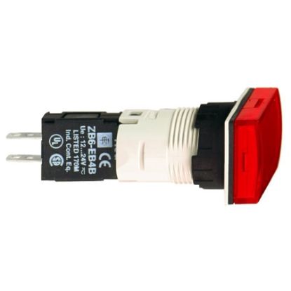 Imagem de SINALEIRO RET PLASTICO VERMELHO 16MM 12-24V LED 