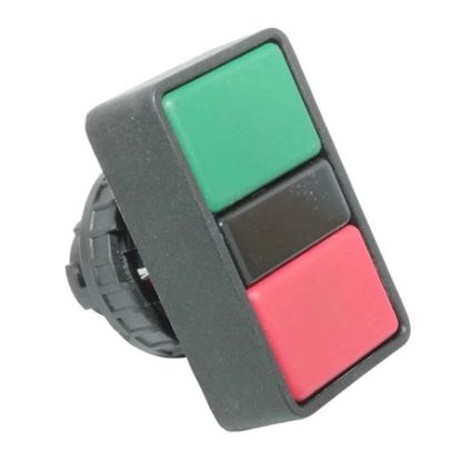 Imagem de BOTAO DUPLO FACEADO VERDE E VERMELHO 30MM 1NA+1NF IMPULSO 