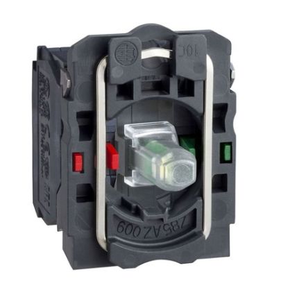 Imagem de CORPO BLOCO LUMINADO 22MM 1NA+1NF C/ LED VERDE 110-120V 