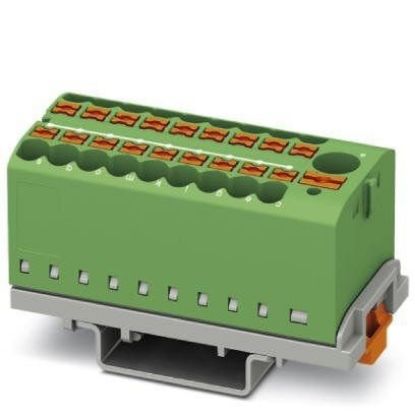 Imagem de BLOCO CONECTOR DE PASSAGEM VERDE 690V 24A 19C 0,14-4MM2 