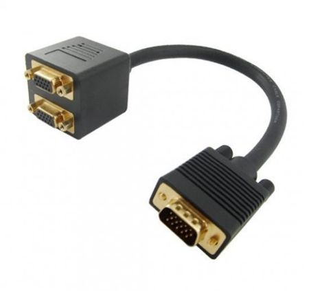 Imagem de CABO ADAPTADOR 1 VGA MACHO X 2 VGA FEMEA