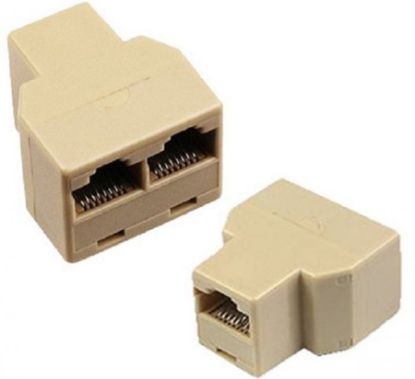 Imagem de ADAPTADOR RJ45 DUPLO 1X2 FEMEA