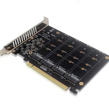 Imagem de ADAPTADOR 4X SSD M.2 NVME M KEY P/ PCIE X16