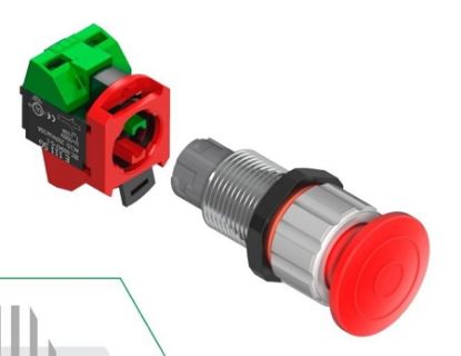 Imagem de BOTAO DE EMERGENCIA C/ TRAVA M22 X 1,5 500V 10A 2NF COMP ROSCA 25MM