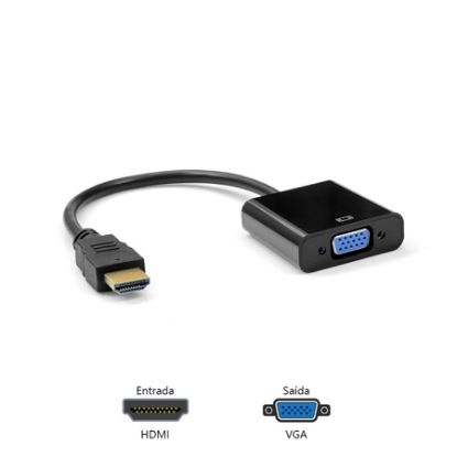 Imagem de CABO ADAPTADOR HDMI MACHO VGA FEMEA 