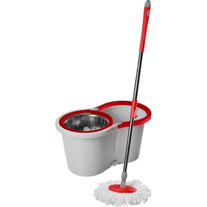 Imagem de MOP GIRATORIO INOX 360  BALDE CENTRIFUGA ESFREG PARA LIMPEZA