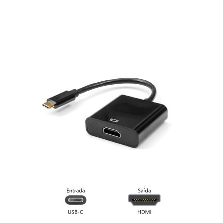 Imagem de CABO ADAPTADOR USB-C MACHO HDMI FEMEA 