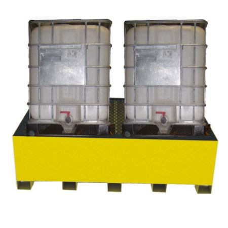 Imagem de PALETE DE CONTENCAO EM ACO P/ 2 CONTAINERS DE 1000L  2,10 X 1,22 X 0,55M