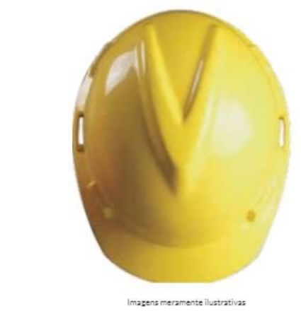 Imagem de CAPACETE ABA FRONTAL V-GARD MIN CLASSE A C/ JUGULAR AMARELO MANGA C/ LOG