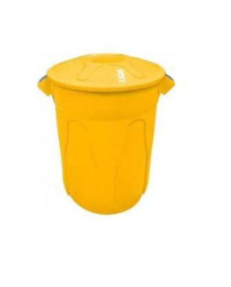 Imagem de LIXEIRA PLASTICA TIPO BALDE 20L C/ TAMPA SOBREPOSTA  AMARELO