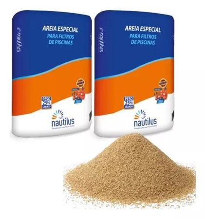 Imagem de AREIA TRATADA PARA FILTRACAO  1,2 A 2,4 MM  SC C/50 KG