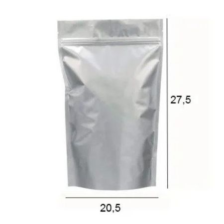 Imagem de PLASTICO ZIP LOCK 28CM X 21CM POUCH METALIZADO