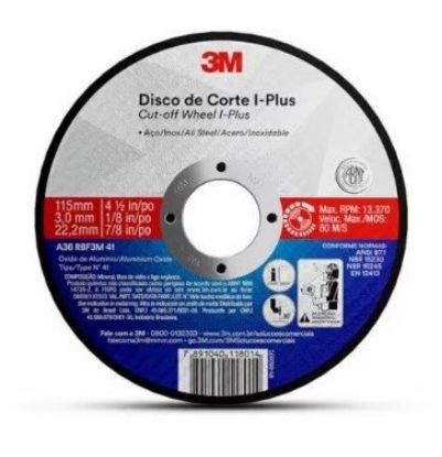 Imagem de DISCO DE CORTE   4 1/2" X 9/32" X 7/8" P/ CORTE DE AÇO INOX LINHA L-PLUS