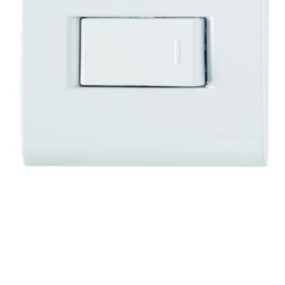 Imagem de CONJUNTO PLACA  4X2 + 2 INTERRUPTOR SIMPLES EM TERMOPLASTICO 10A/250V  LINHA LIZ BRANCO