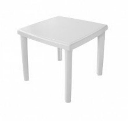 Imagem de MESA QUADRADA 4 LUGARES 740MM X 800MM X 800MM BRANCA C/ PES PLASTICOS