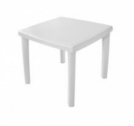 Imagem de MESA QUADRADA 4 LUGARES 740MM X 800MM X 800MM BRANCA C/ PES PLASTICOS