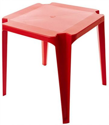 Imagem de MESA PLASTICA MONOBLOCO 755MM X 770MM X 700MM VERMELHA