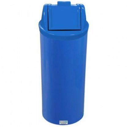 Imagem de LIXEIRA PLASTICA  50L C/ TAMPA BASCULANTE AZUL