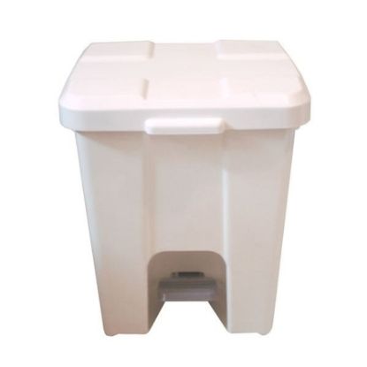 Imagem de LIXEIRA PLASTICA QUADRADA  25L C/ PEDAL  ( C/ 04 UND DESMONTADAS) BRANCO