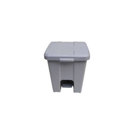 Imagem de LIXEIRA PLASTICA QUADRADA  25L C/ PEDAL  ( C/ 04 UND DESMONTADAS) CINZA