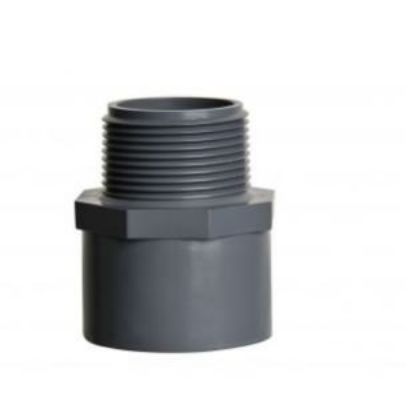 Imagem de ADAPTADOR CURTO L/R PVC-U SCH80   2" MACHO NPT ENCAIXE SOLDAVEL