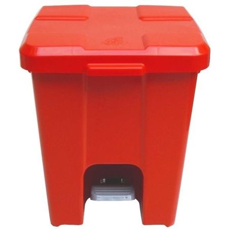 Imagem de LIXEIRA PLASTICA QUADRADA  25L C/ PEDAL  ( C/ 04 UND DESMONTADAS) VERMELHO