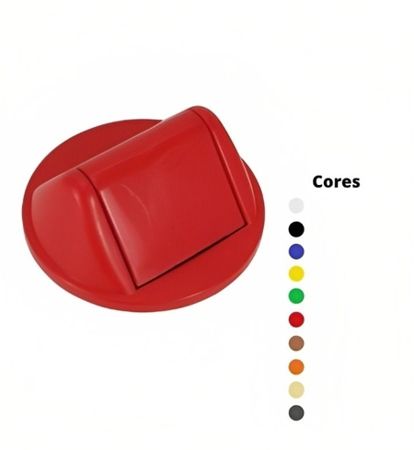 Imagem de TAMPA VAI E VEM PLASTICA 24CM VERMELHO P/ CESTO EB1/ EB5/ EB9/ EB12/ EB13/ EB18