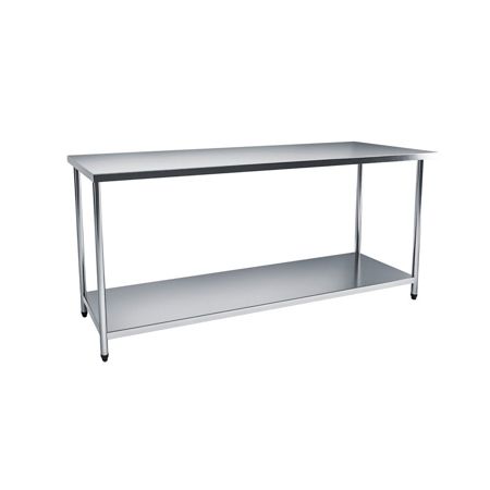 Imagem de MESA INDUSTRIAL DE ACO INOX BANCADA DE APOIO 200 X 70 X 90CM