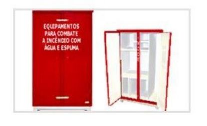 Imagem de ARMARIO P/ EPI 90CM X 152CM X 63CM P/ COMBATE A INCENDIO COM AGUA E ESPUMA 2 PORTAS