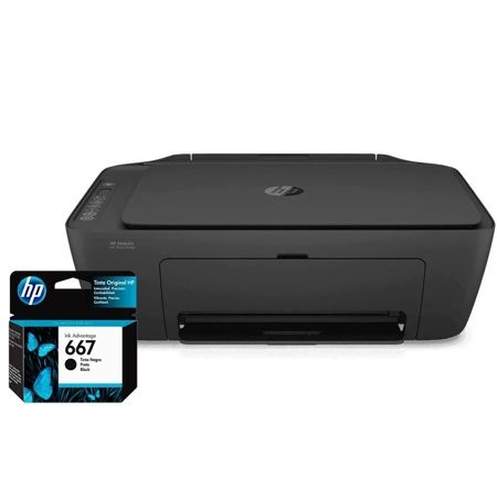 Imagem de IMPRESSORA MULTIFUNCIONAL DESKJET INK ADVANTAGE 2774 7FR22A COLORIDA WI-FI CONEXAO USB BIVOLT + CARTUCHO  667 PRETO ORIGINAL (3Y