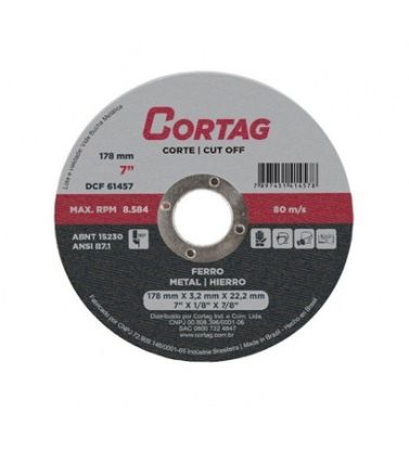 Imagem de DISCO DE CORTE  12" X 1/8"X1" 304,8MM P/ CORTE DE FERRO 