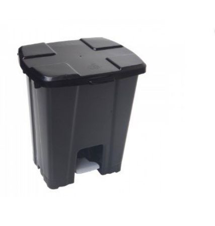 Imagem de LIXEIRA PLASTICA QUADRADA  30L C/ PEDAL PRETO