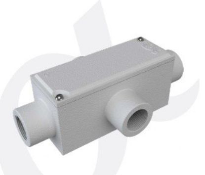 Imagem de CAIXA DE LIGACAO RETANGULAR P/ ELETRODUTO TIPO X P/ TUBO DE 1 1/2" IP 65 - NBR IEC 60529 GRUPO IIB