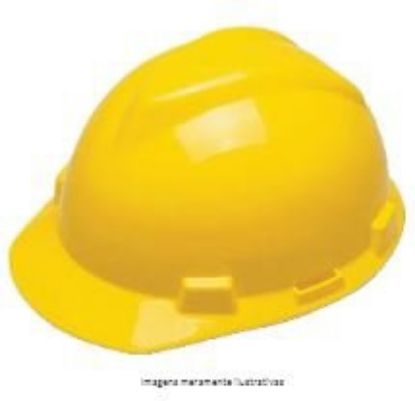 Imagem de CAPACETE ABA FRONTAL V-GARD500 CLASSE A SISTEMA DE VENTILACAO CATRACA C/ JUGULAR AMARELO