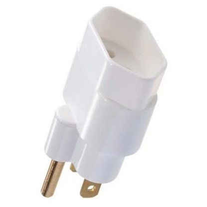 Imagem de ADAPTADOR DE TOMADA REVERSO 2P+T 15A BRANCO