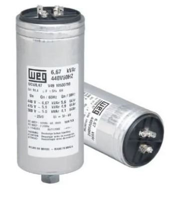 Imagem de CAPACITOR MONOFASICO POLIPROPILENO METALIZADO 68,5 MICROFARADS 5 KVAR 400V - 