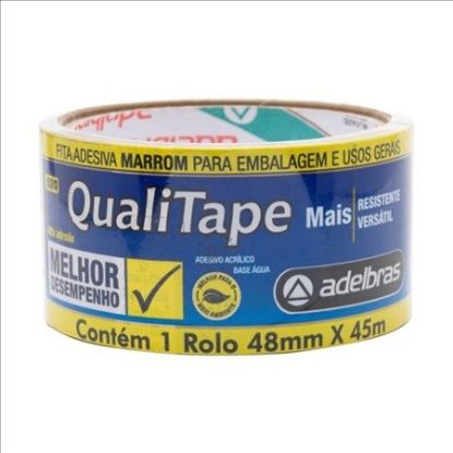 Imagem de FITA ADESIVA QUALITAPE KRAFT 48MM X 50M PCT 5 RLS