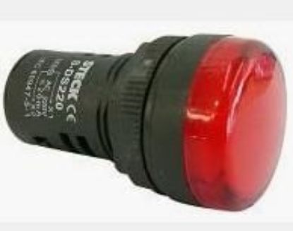 Imagem de SINALEIRO REDONDO PLASTICO VERMELHO 22MM 110V LED 