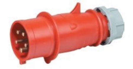 Imagem de PLUGUE INDUSTRIAL MACHO 5P 32A 380-440V IP44 VERMELHO