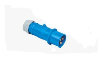 Imagem de PLUGUE INDUSTRIAL MACHO 5P 32A 200-250V AZUL