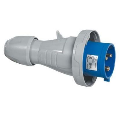 Imagem de PLUGUE INDUSTRIAL MOVIVEL MACHO PA 2P + T 16A 200-250V AZUL