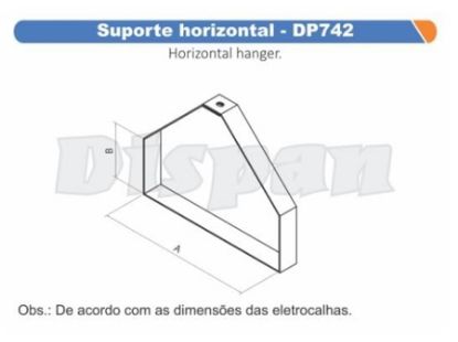 Imagem de SUPORTE ELETROCALHA HORIZONTAL EM ACO CARBONO PZ 200 X 100MM 