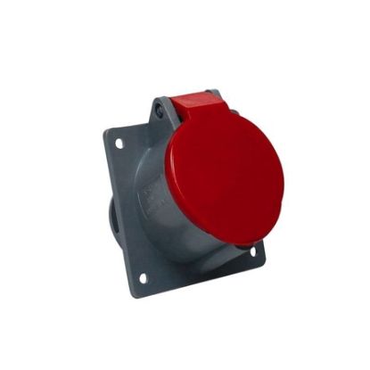 Imagem de TOMADA INDUSTRIAL DE EMBUTIR FEMEA 3P + T 16A 440V VERMELHO