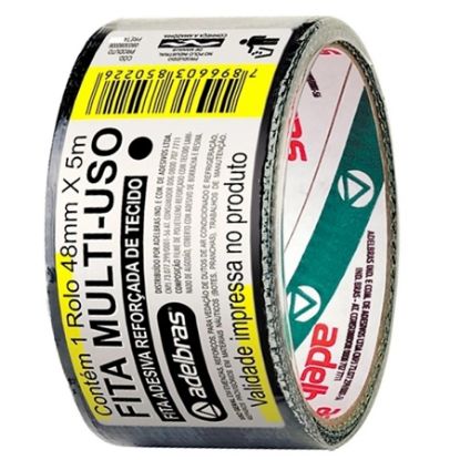 Imagem de FITA ADESIVA MULTIUSO TIPO SILVER TAPE 48MM X 5M PRETA