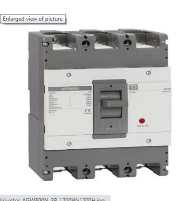 Imagem de DISJUNTOR CAIXA MOLDADA TRIPOLAR TERMOMAGNETICO FIXO 380VCA 630A 45KA 