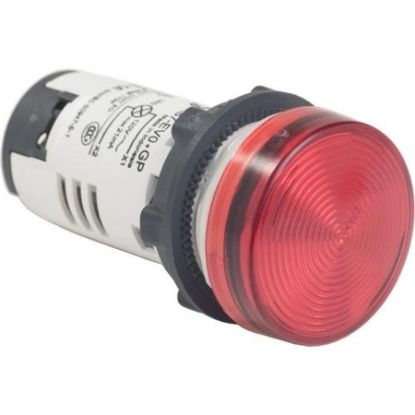 Imagem de SINALEIRO REDONDO PLASTICO VERMELHO 22MM 110V LED 