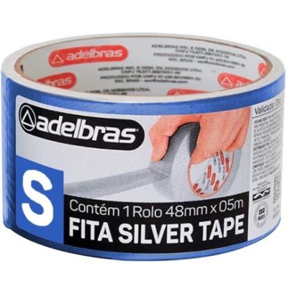 Imagem de FITA ADESIVA MULTIUSO TIPO SILVER TAPE 48MM X 5M AZUL