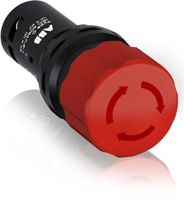 Imagem de BOTAO COGUMELO 30MM VERMELHO 22MM 2NF ROTAT EMERGENCIA 