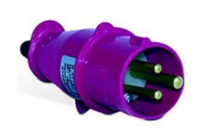 Imagem de PLUGUE INDUSTRIAL MACHO PA TRIPOLAR 16A 24V LILAS